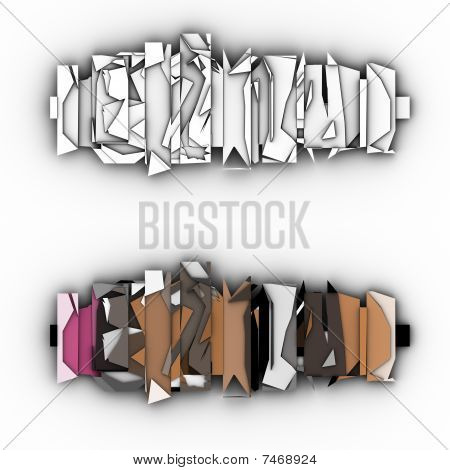 abstracte graffiti muur beeldhouwkunst