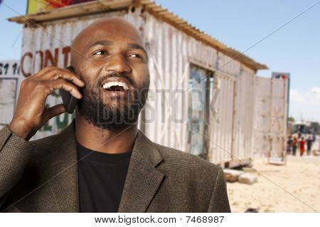 Sorridente uomo d'affari township