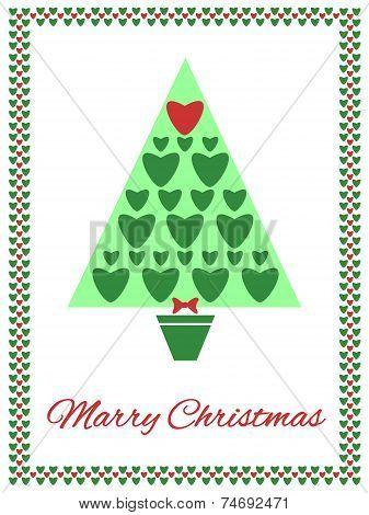 Christmas card with tree