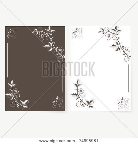 Vector template for folder, business card and invitation