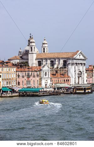 View To Gesuati Quay In Summer Venice