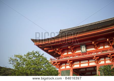 Large abstract of a temples gates in Kyoto, Japan