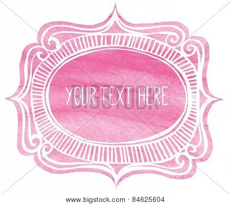 text frame with watercolor background