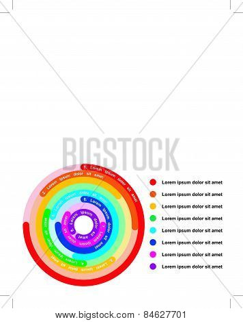 Colorful business pie chart