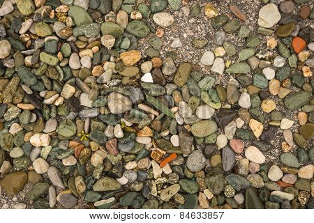 Brightly Colored Green Stones At Illia Beach, Evia, Greece