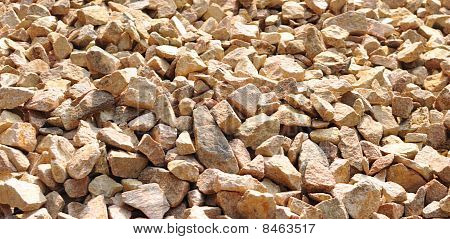 Kámen makadam ze žluté barvy