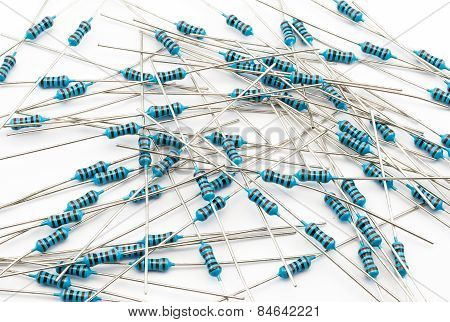 Blue Resistors Background/ Texture