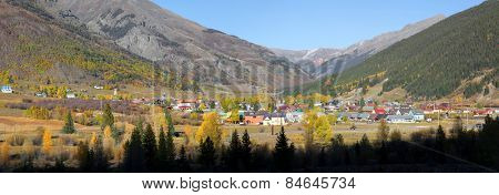 SILVERTON, COLORADO -OCTOBER 5: Historic Silverton city in Colorado USA on October 5, 2013, Is one of the highest towns in the United States, at 9,305 feet above sea level.