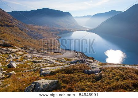 Way to Dalsnibba mountain in Norway