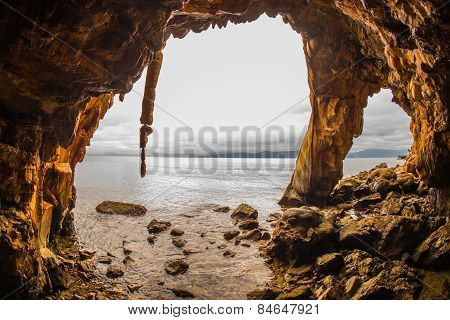 Rock Formations On The Beach  In Loutra Edipsou, Evia, Greece