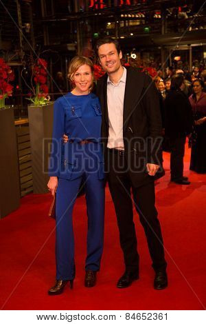 BERLIN; GERMANY - FEBRUARY 14: Franziska Weisz and Felix Herzogenrath attend the Closing Ceremony of the 65th Berlinale International Film Festival on February 14; 2015 in Berlin; Germany