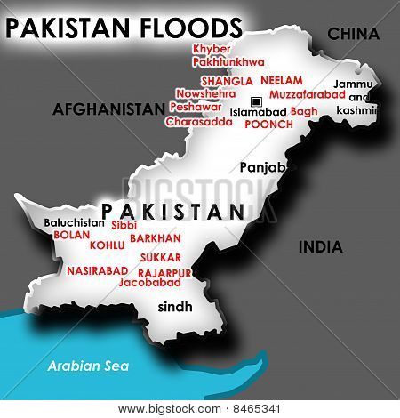 Pakistan sel Haritası