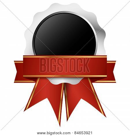 Template Seal Of Quality Silver With Banner