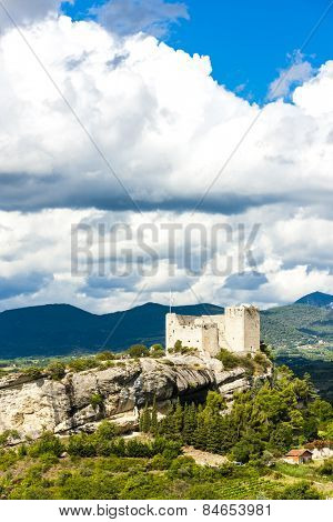 ruins of castle in Vaison-la-Romaine, Provence, France