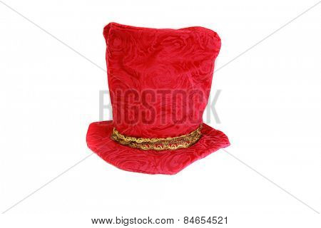 Fun and Funny Hat aka Mad Hatter Hat isolated on white. room for your text
