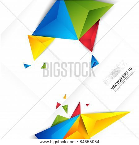Vector color background abstract polygon triangle.