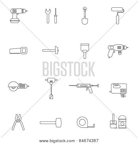 Home Repair Tools Icon Flat
