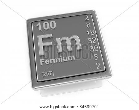 Fermium. Chemical element. 3d