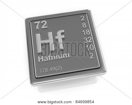 Hafnium. Chemical element. 3d