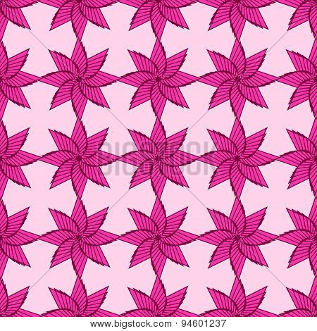 Geometrical Ornamental Star, Symbol Of The Sun. Islan Star. Seamless Pattern. Colored Vector Illustr