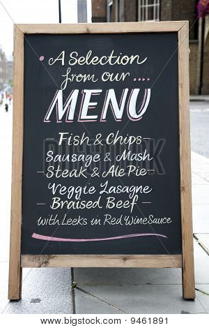 Menu British Board