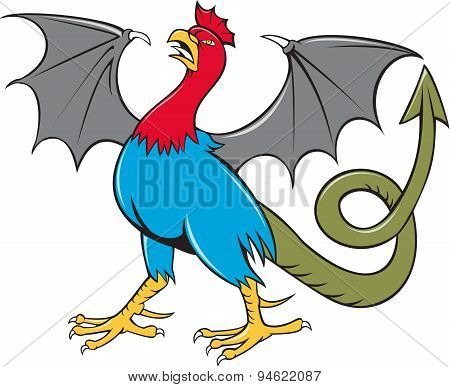 Basilisk Bat Wing Crowing Cartoon