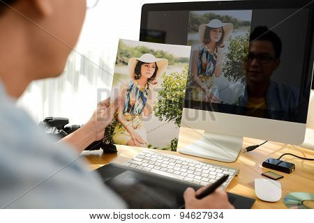 Retoucher At Work