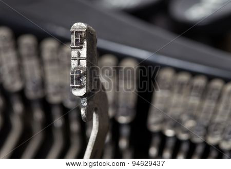 F Hammer - Old Manual Typewriter