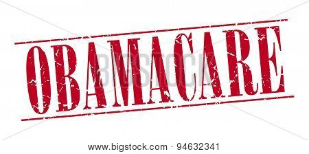 Obamacare Red Grunge Vintage Stamp Isolated On White Background