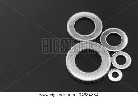 Pile Of Stainless Steel Washers