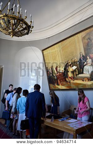 ST. PETERSBURG, RUSSIA - JUNE 22, 2015: First day of Saint Petersburg scientific forum 