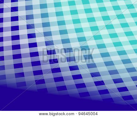 Blue checkered tablecloth pattern