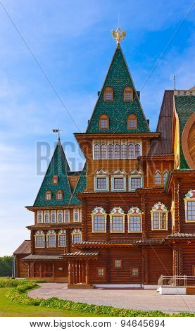 Wooden palace of Tsar Alexey Mikhailovich in park Kolomenskoe - Moscow Russia