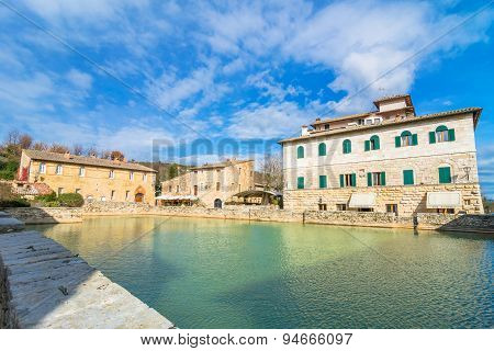 Bagno Vignoni Medieval Village In Tuscany