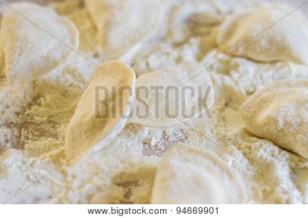 Raw Potato Dumplings Close-up