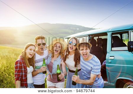 Group of happy teenegers