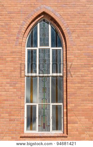 Window At The Dutch Reformed Church In Boshof