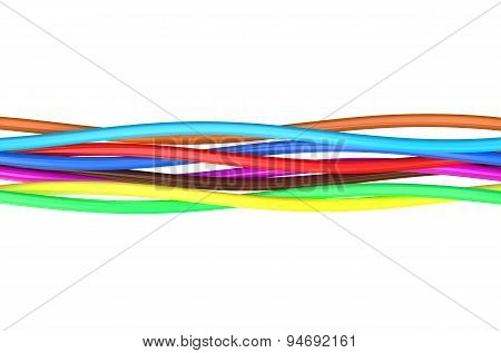 Colorful Electrical Cables Or Wires