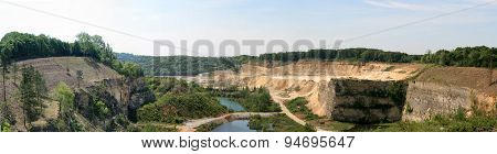 Panorama photo of a quarry