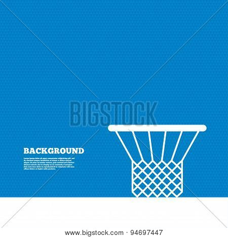 Basketball basket icon. Sport symbol.