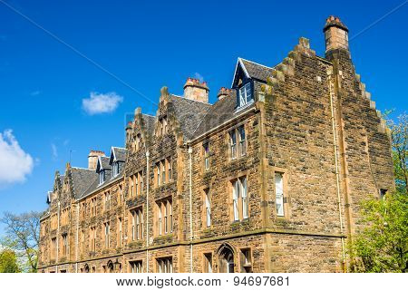 The Square Building Of The University Of Glasgow - Scotland
