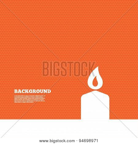 Candle sign icon. Fire symbol.