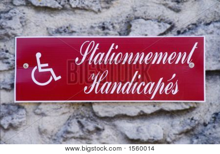Handikapp parkering skylt