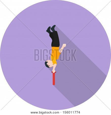 Circus, ringmaster, acrobat icon vector image. Can also be used for circus. Suitable for use on web apps, mobile apps and print media.