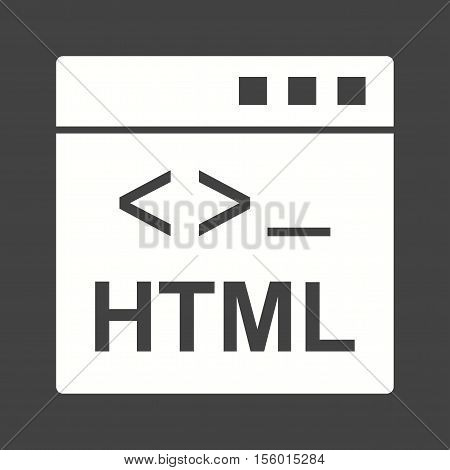 HTML, file, extension icon vector image. Can also be used for software development. Suitable for mobile apps, web apps and print media.