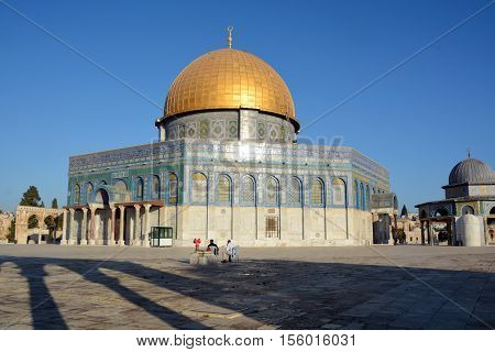 JERUSALEM ISRAEL 23 10 16: Temple Mount known as the the Noble Sanctuary of Jerusalem located in the Old City of Jerusalem, is one of the most important religious sites in the world.