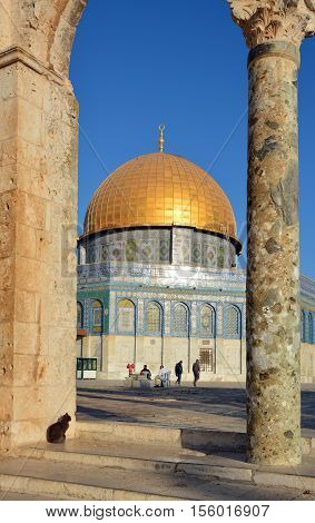 JERUSALEM ISRAEL 23 10 16: Temple Mount known as the the Noble Sanctuary of Jerusalem located in the Old City of Jerusalem, is one of the most important religious sites in the world.