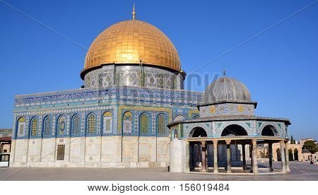 JERUSALEM ISRAEL 23 10 16: Temple Mount known as the the Noble Sanctuary of Jerusalem located in the Old City of Jerusalem, is one of the most important religious sites in the world.