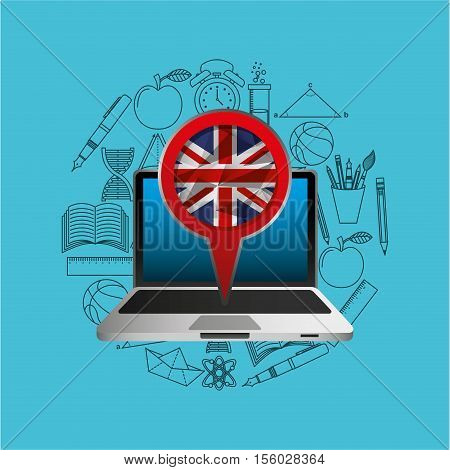 online education london graphic vector illustration eps 10