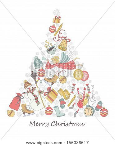 Vector Merry Christmas Card
